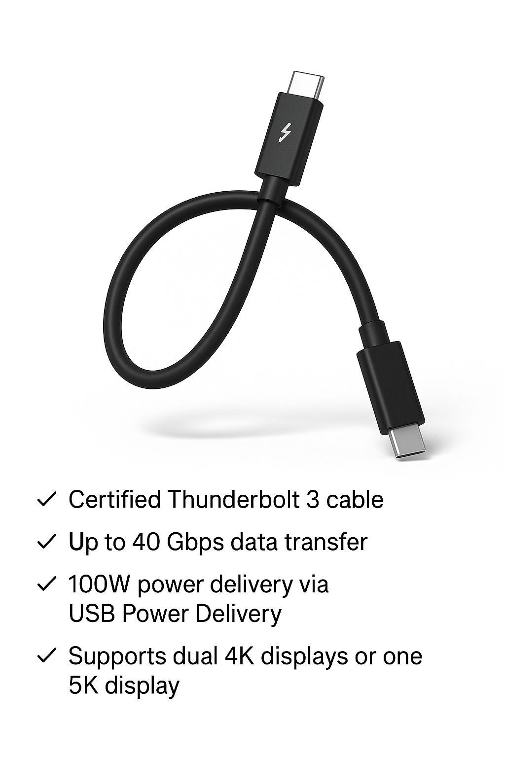 Thunderbolt 3 kabel – nøglefunktioner