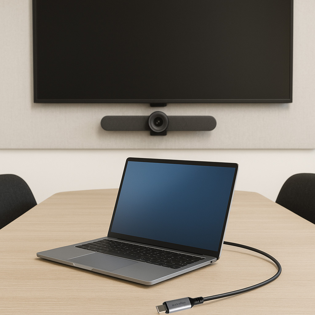 Cirafon USB-C-kabel i møterom